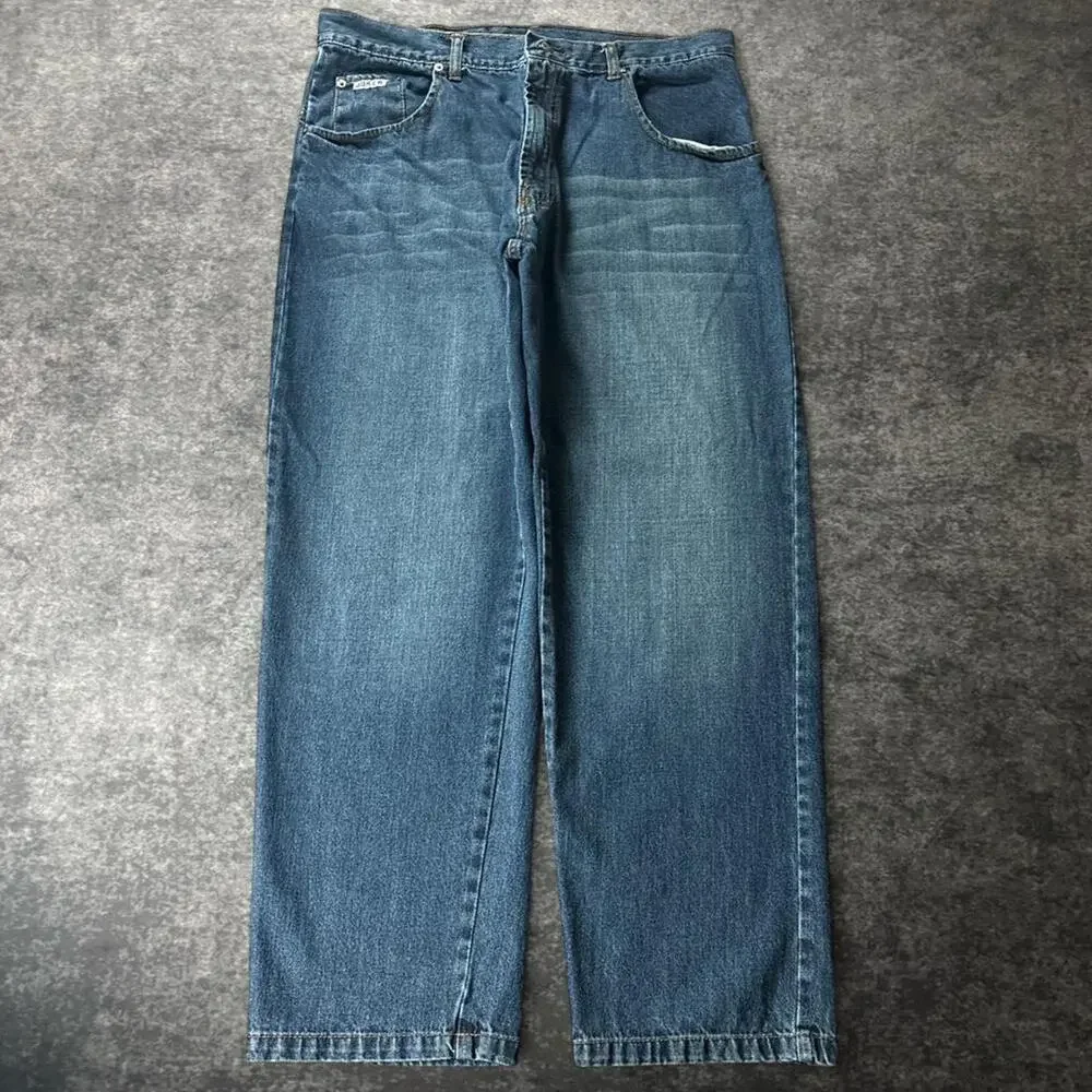 Vintage Y2K Joker Brand Men’s 40x32 Baggy Wide Leg Blue Jeans Hip Hop Skater
